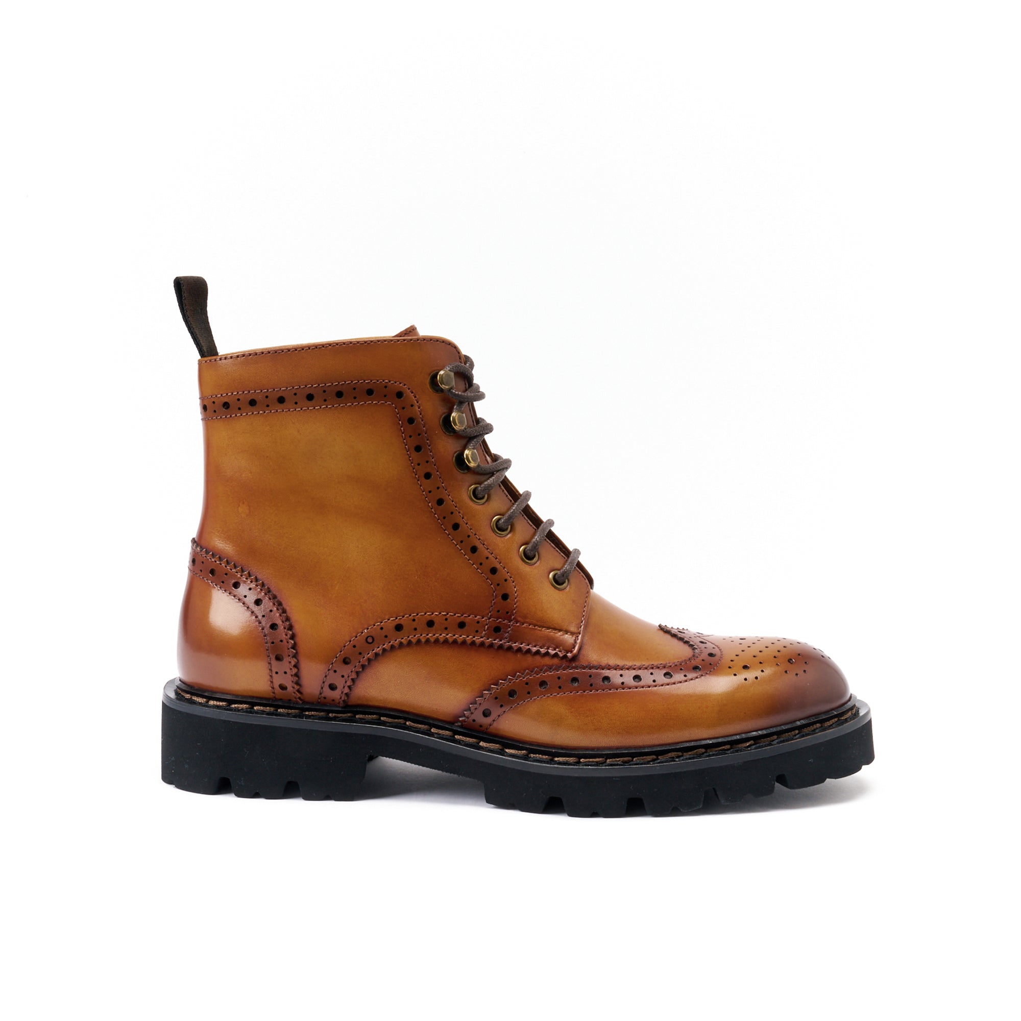 Botas Derby Wingtip - Marrón Marrón - Mujer