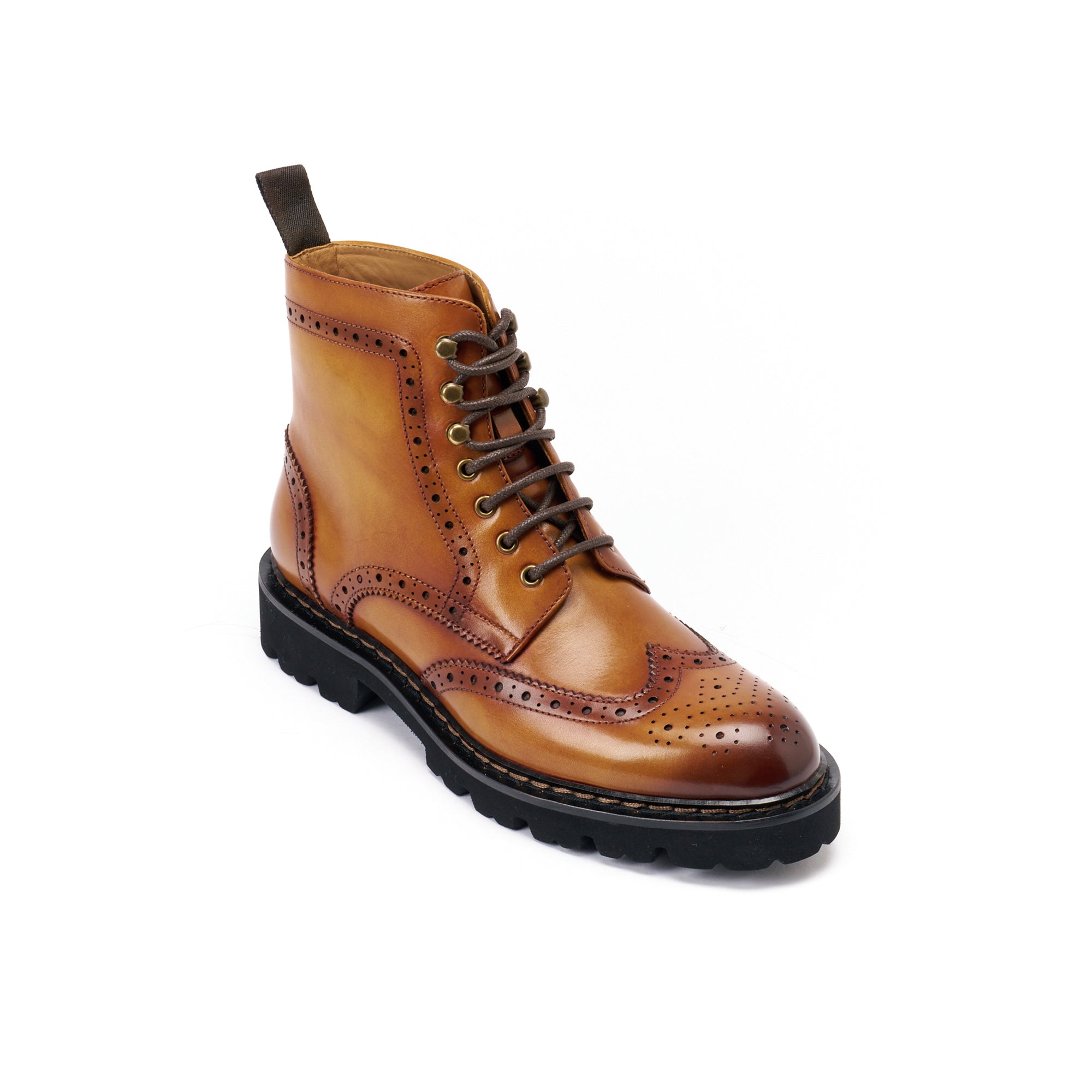 Botas Derby Wingtip - Marrón Marrón - Mujer