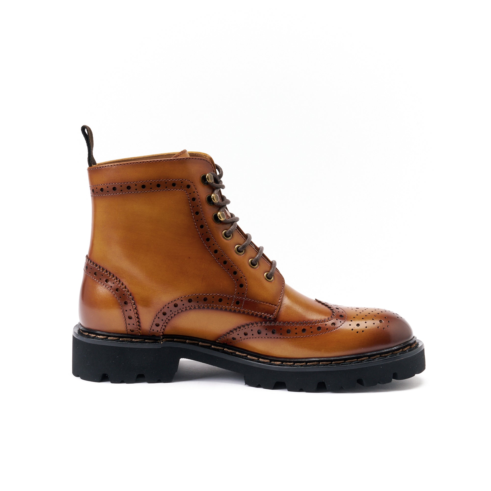 Botas Derby Wingtip - Marrón Marrón - Mujer