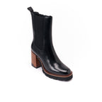 Chelsea-Stiefeletten mit Absatz - Schwarz - Damen