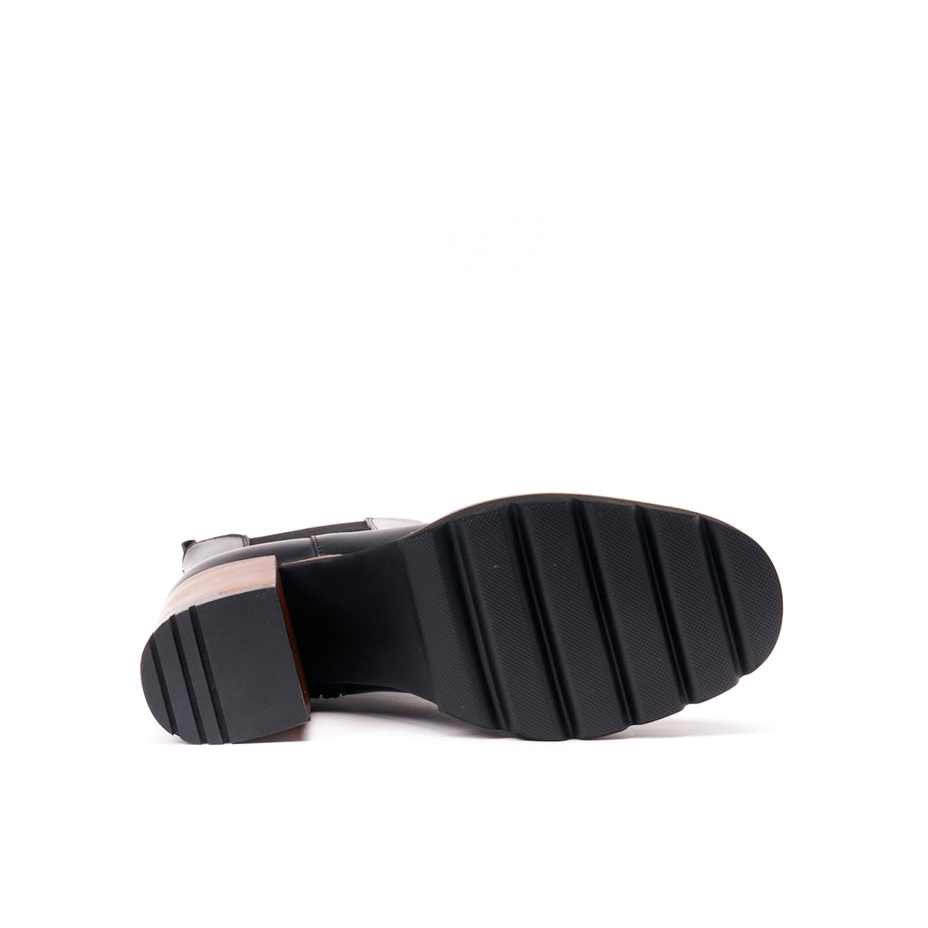 Chelsea-Stiefeletten mit Absatz - Schwarz - Damen