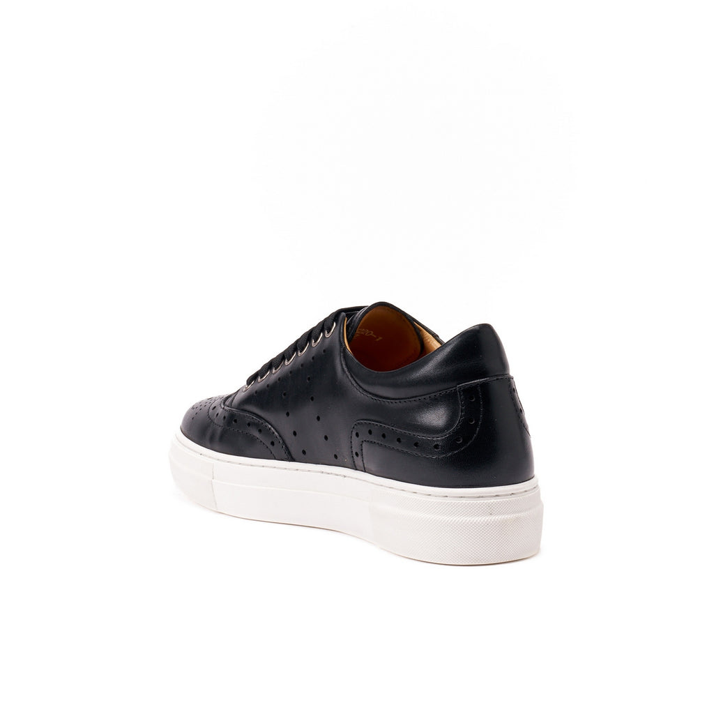 Brogue-Toe Trainers - Black - Women