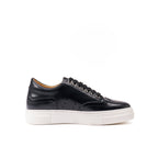 Brogue-Toe Trainers - Black - Women
