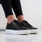 Brogue-Toe Trainers - Black - Women