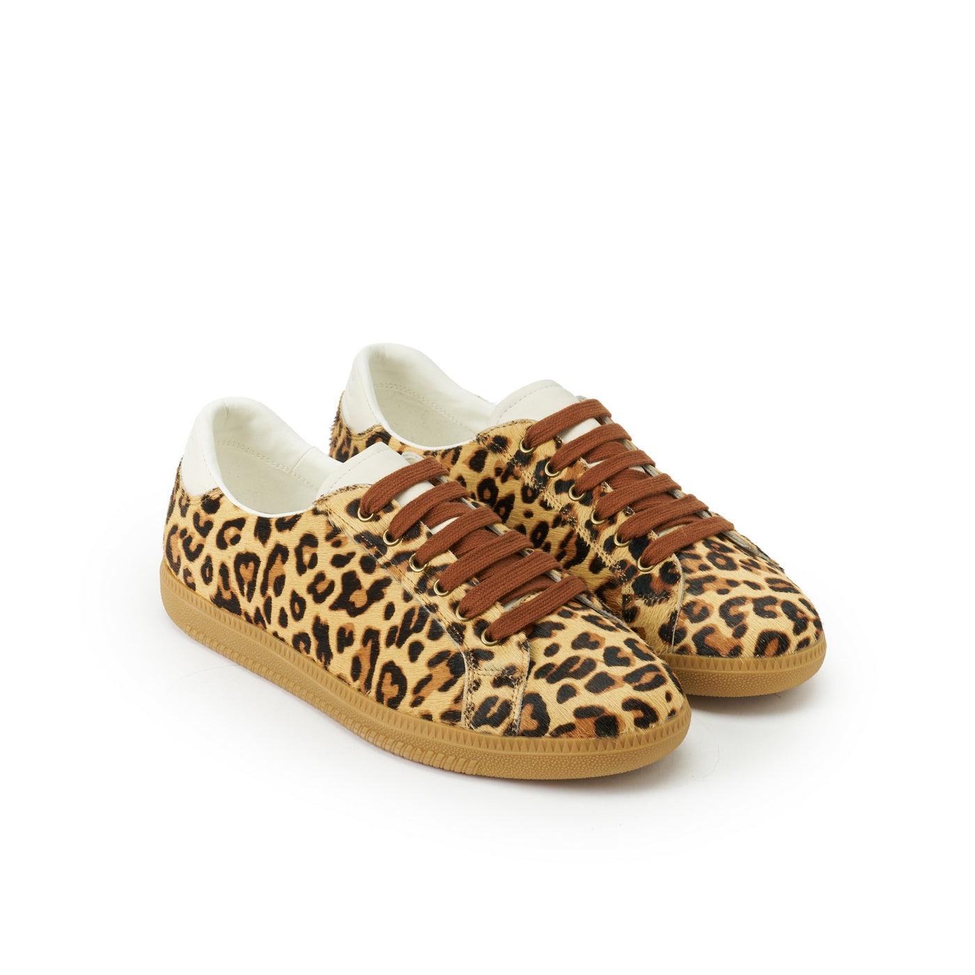 Low-Top Trainers - Leopard Print - Women