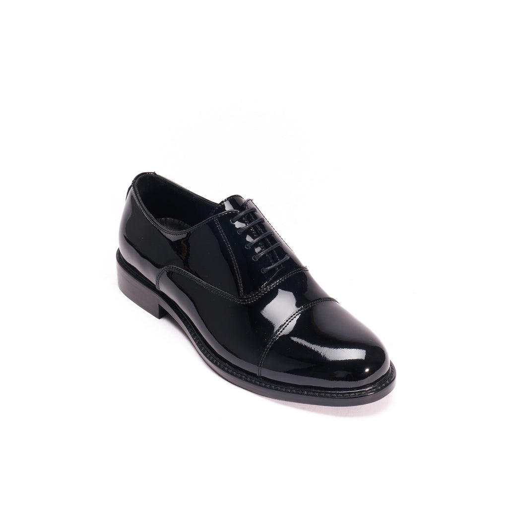 Richelieu Bout Droit - Verni Noir - Femme