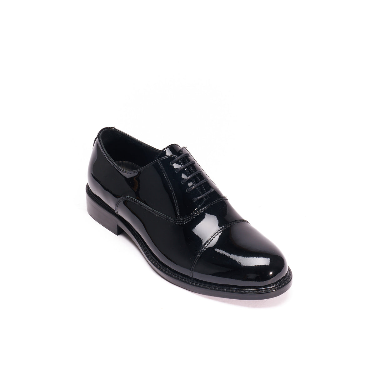 Richelieu Bout Droit - Verni Noir - Femme
