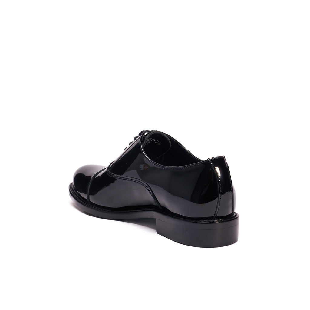 Richelieu Bout Droit - Verni Noir - Femme
