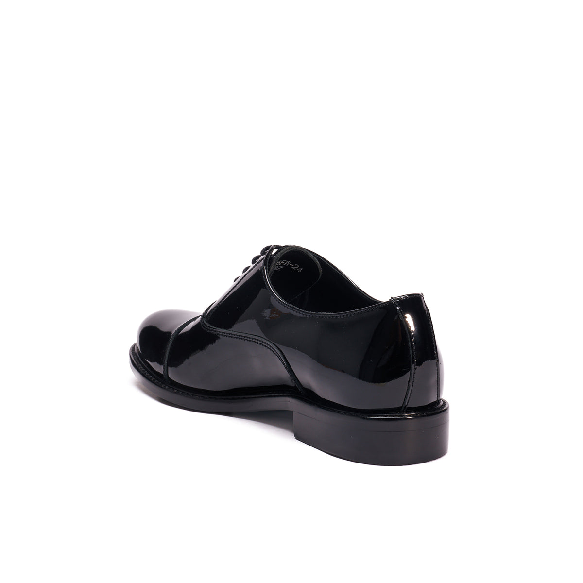 Richelieu Bout Droit - Verni Noir - Femme