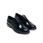 Richelieu Bout Droit - Verni Noir - Femme