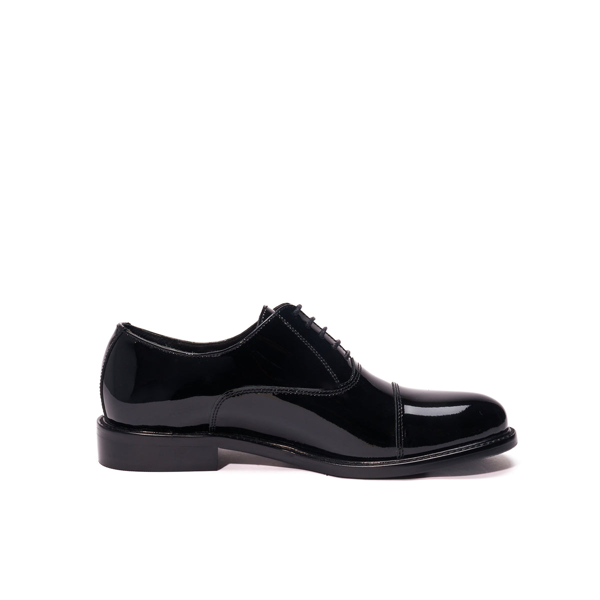 Richelieu Bout Droit - Verni Noir - Femme