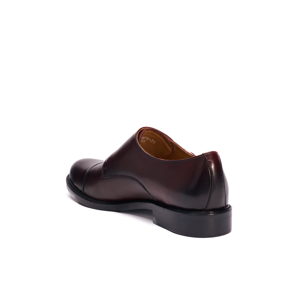 Monk Straps Bout Droit - Bordeaux - Femme