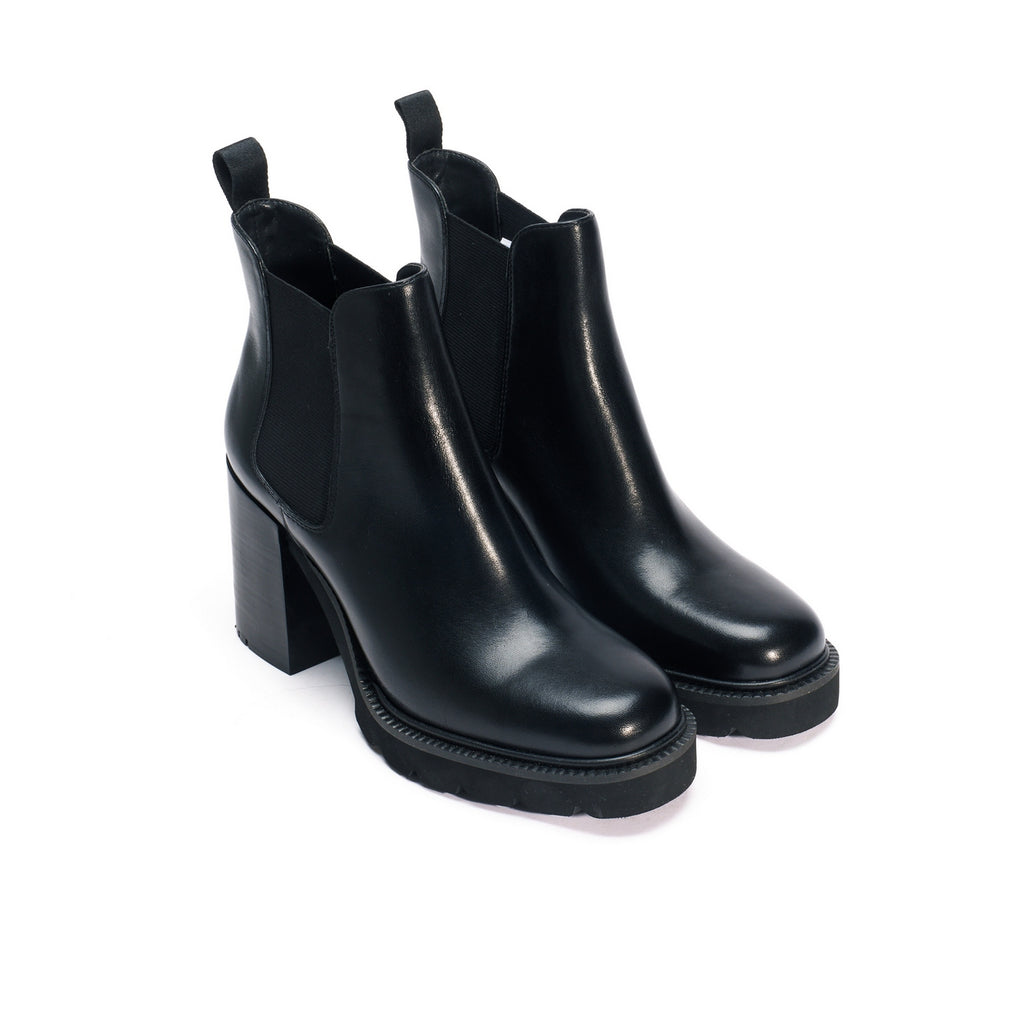 Botines Chelsea con tacón - Negro - Mujer