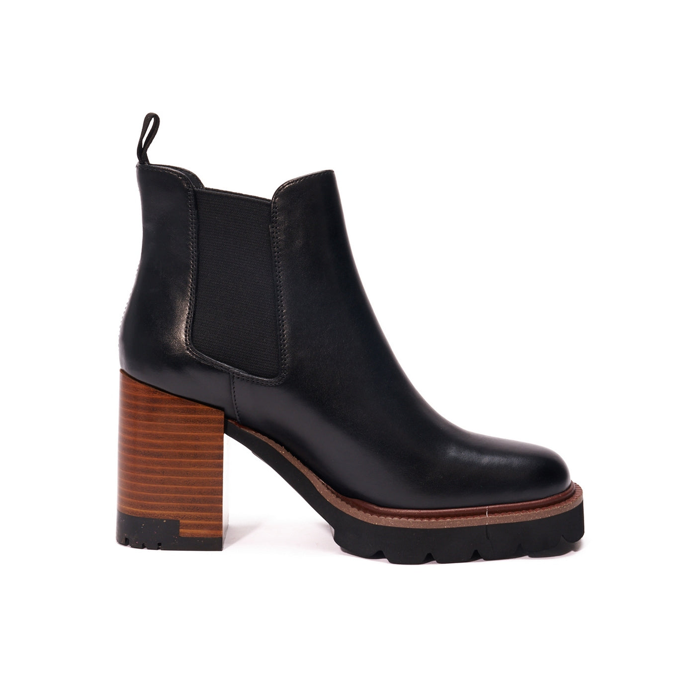 Boots Chelsea À Talon - Noir - Femme