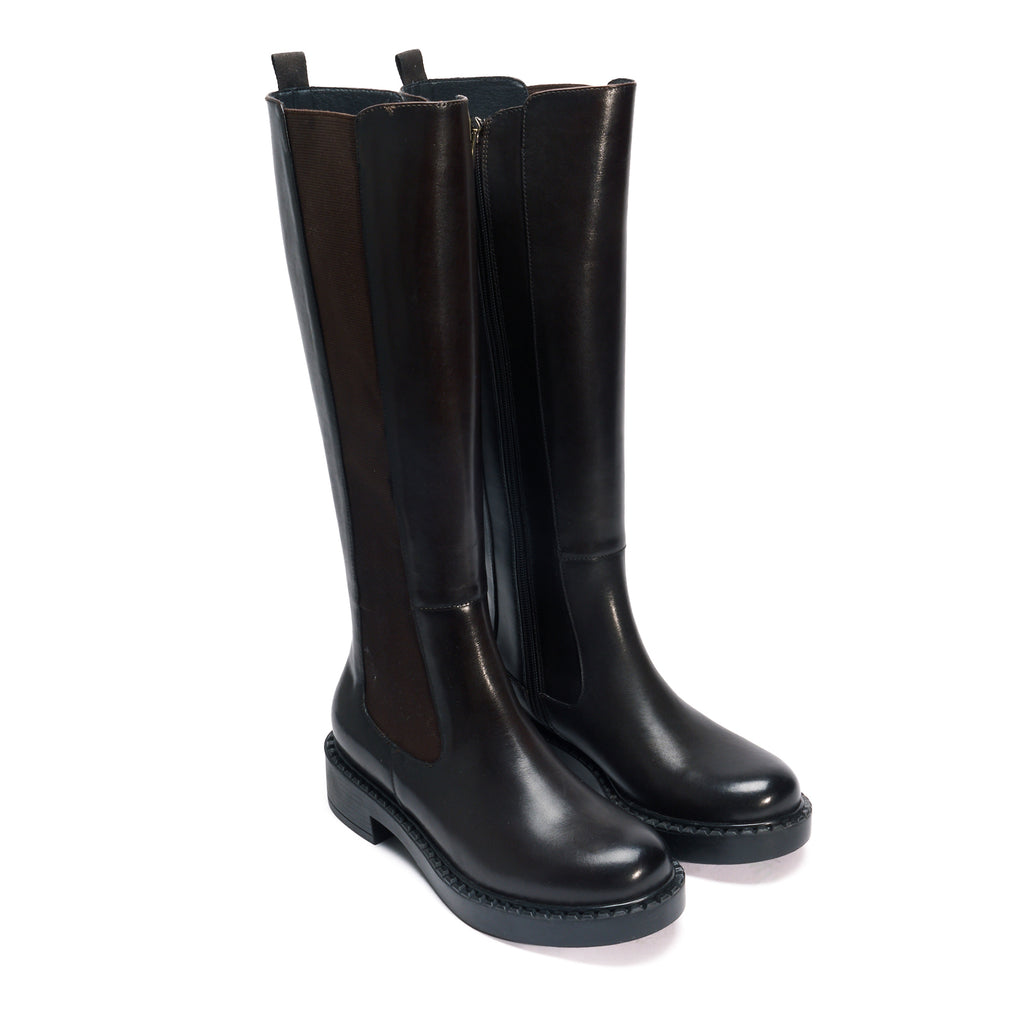 Bottes Hauteur Genou - Marron Foncé - Femme
