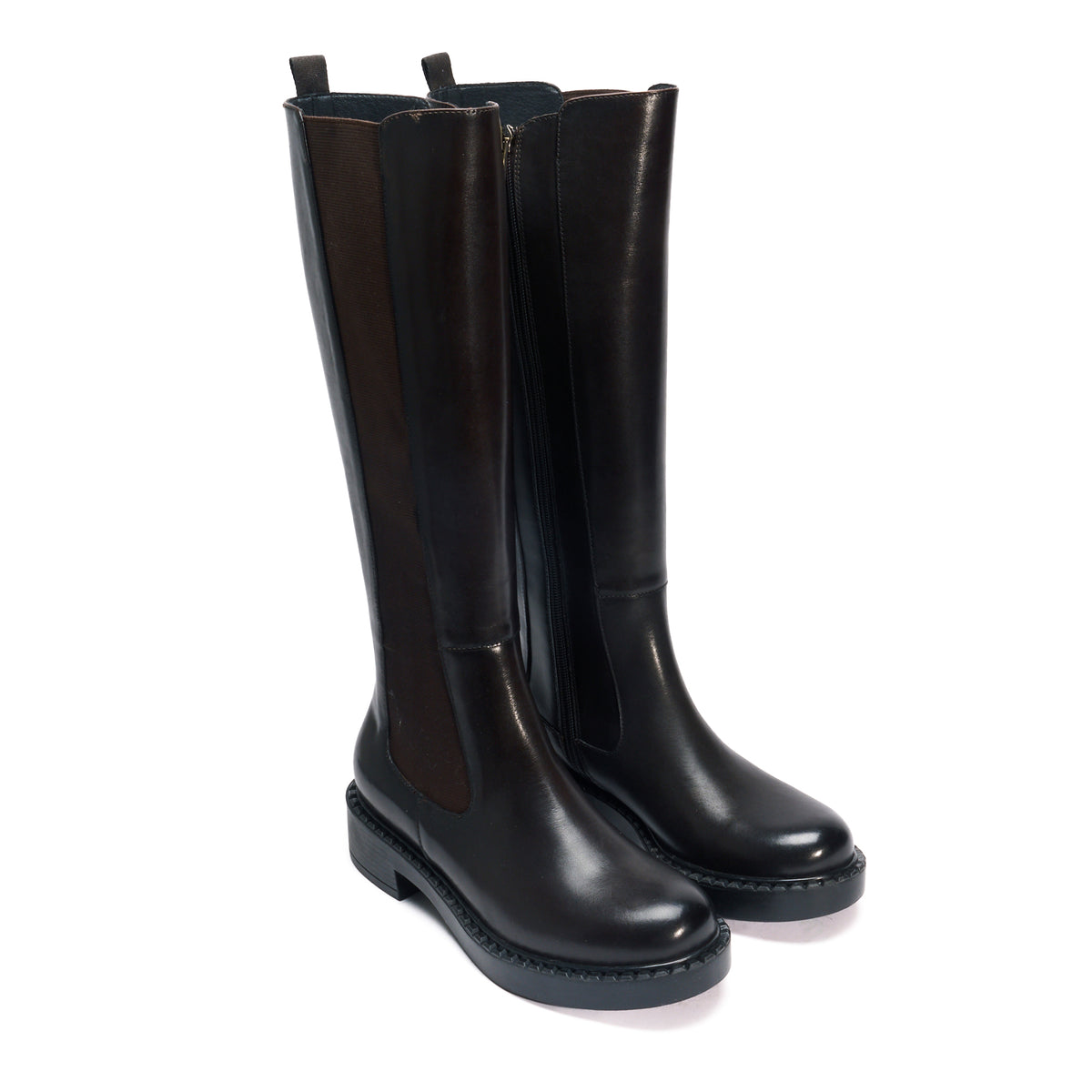 Bottes Hauteur Genou - Marron Foncé - Femme