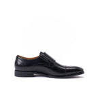 Straight-Toe Monk Strap Shoes - Black - Men