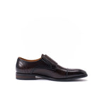 Monk Strap de punta recta - Marrón oscuro - Hombre