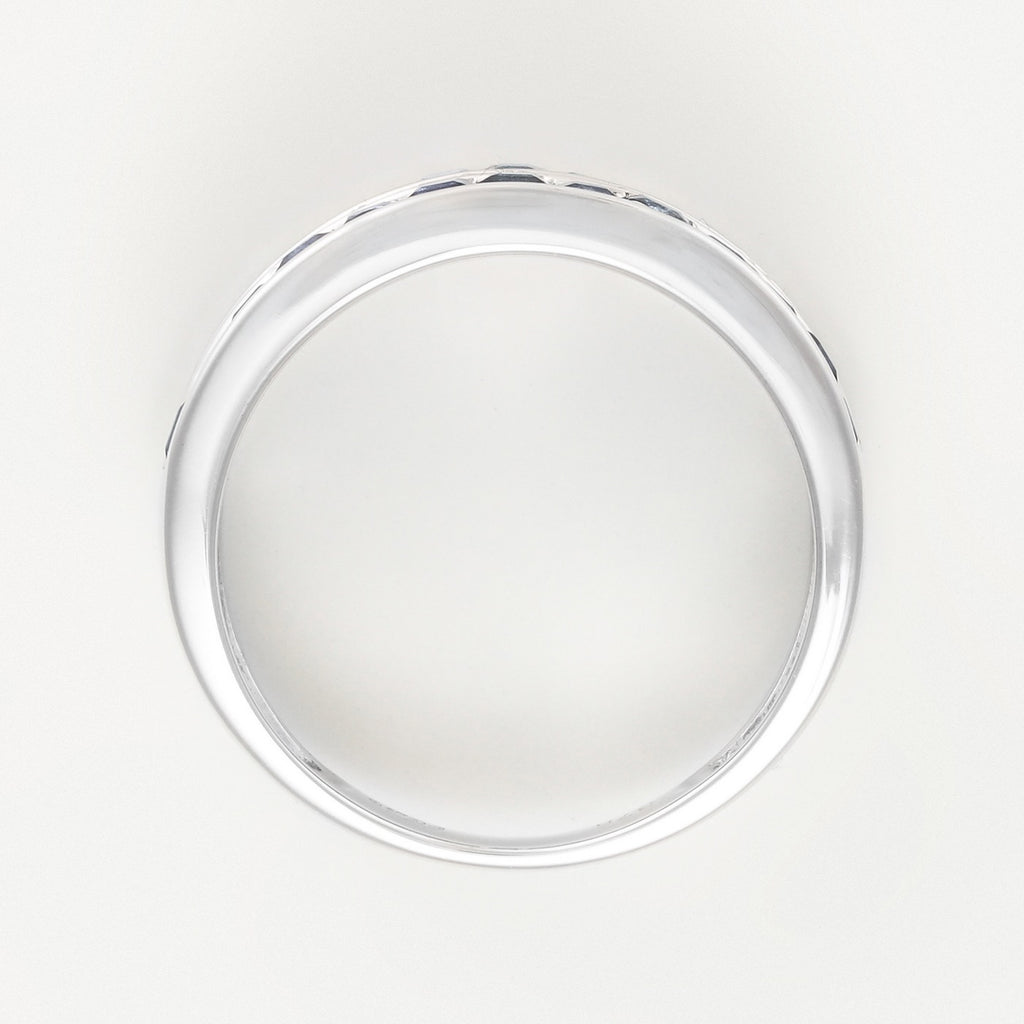 "Princesses Sapphire" Ring, 0.17/18 diameter, 1.7/26 sapphire - 375/1000 White Gold