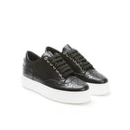 Zapatillas deportivas con puntera perforada - Negro - Mujer