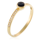 Anillo “Solo Zafiro” 0.27Ct/1 Oro Amarillo 375/1000