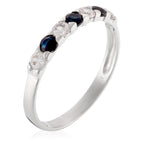 Ring "Sacred Sapphire 0.11Ct/3" 375/1000 White Gold