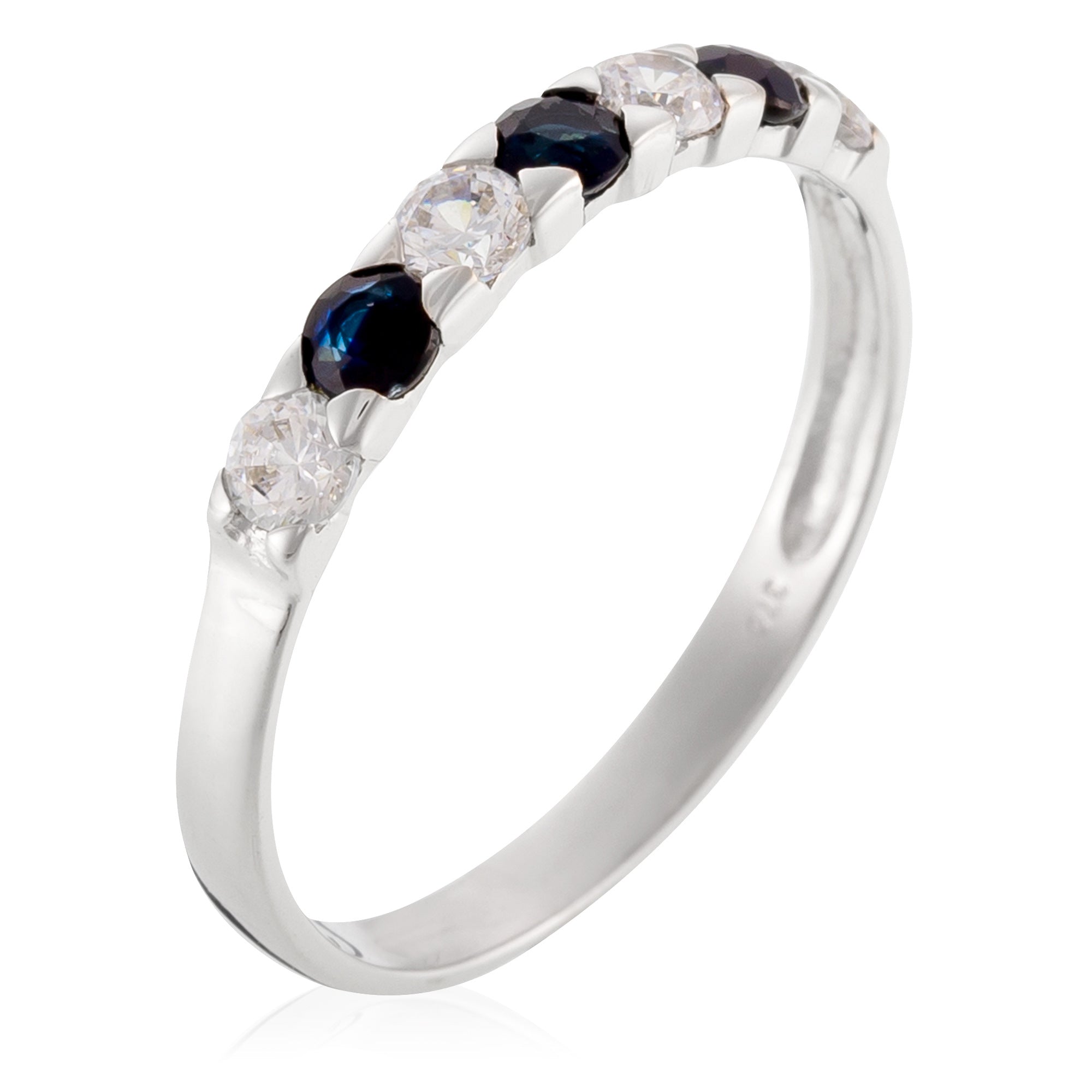 Ring "Sacred Sapphire 0.11Ct/3" 375/1000 White Gold