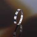 Ring "Sacred Sapphire 0.11Ct/3" 375/1000 White Gold