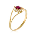 "Red Queen" Ring 0.23Ct/1 375/1000 Yellow Gold
