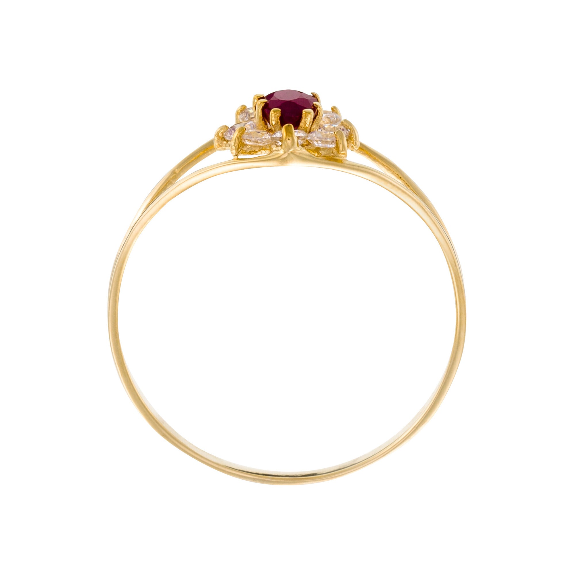 "Red Queen" Ring 0.23Ct/1 375/1000 Yellow Gold