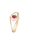 Anillo "Reina Roja" Rubí 0.23Ct/1 Oro Amarillo 375/1000