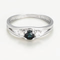 Anillo “Marine” 3.7Ct/1 Zafiro y Oro Blanco 375/1000