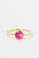 Bague "Aliyan"  Jade Rouge, Or Jaune 375/1000