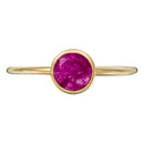 Bague "Aliyan"  Jade Rouge, Or Jaune 375/1000