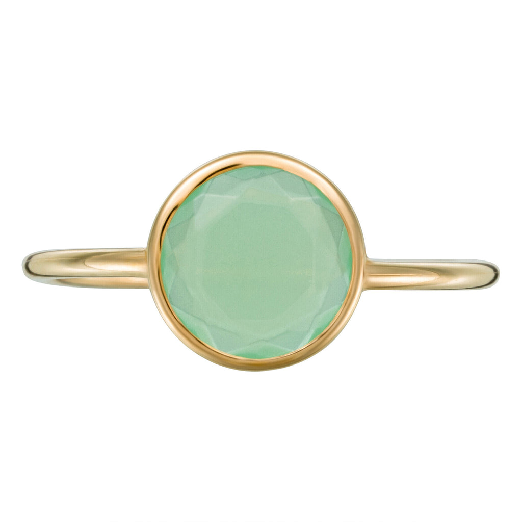 Bague "Aliyan" - Jade Verte, Or Jaune 375/1000