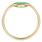 Bague "Aliyan" - Jade Verte, Or Jaune 375/1000