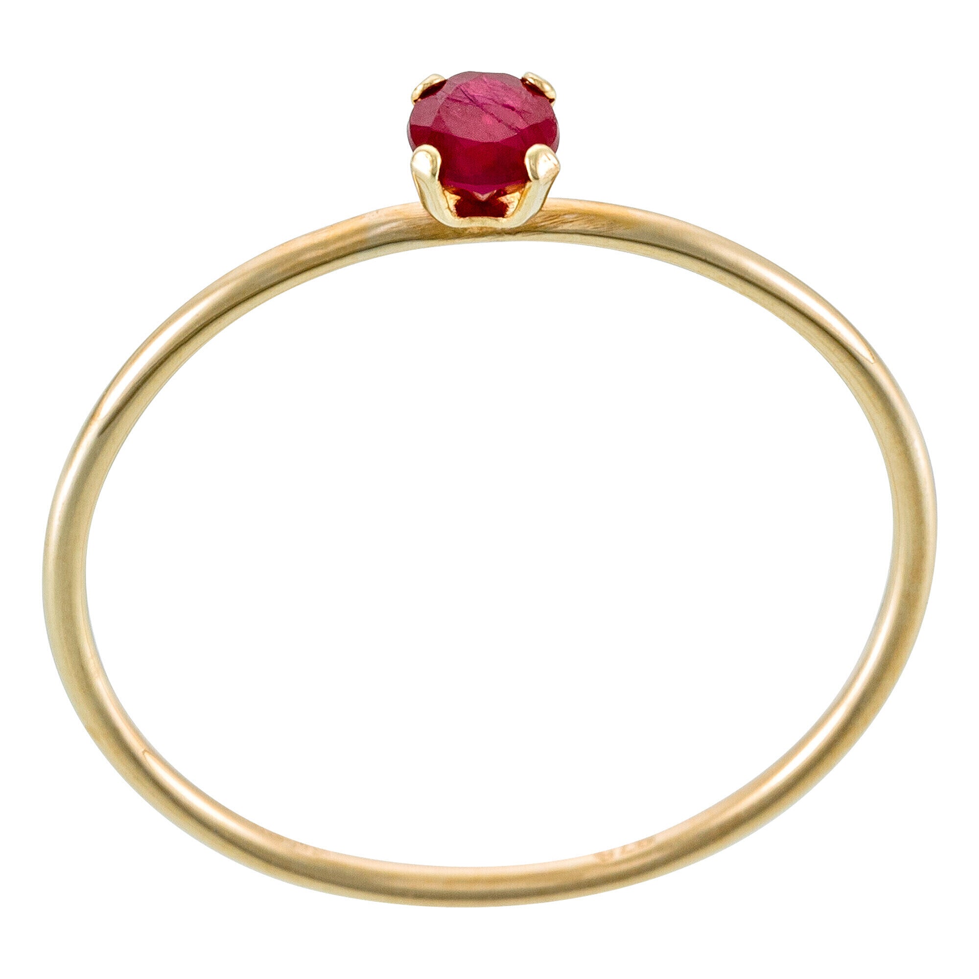 "Only One" Rubi Ring, 375/1000 Yellow Gold