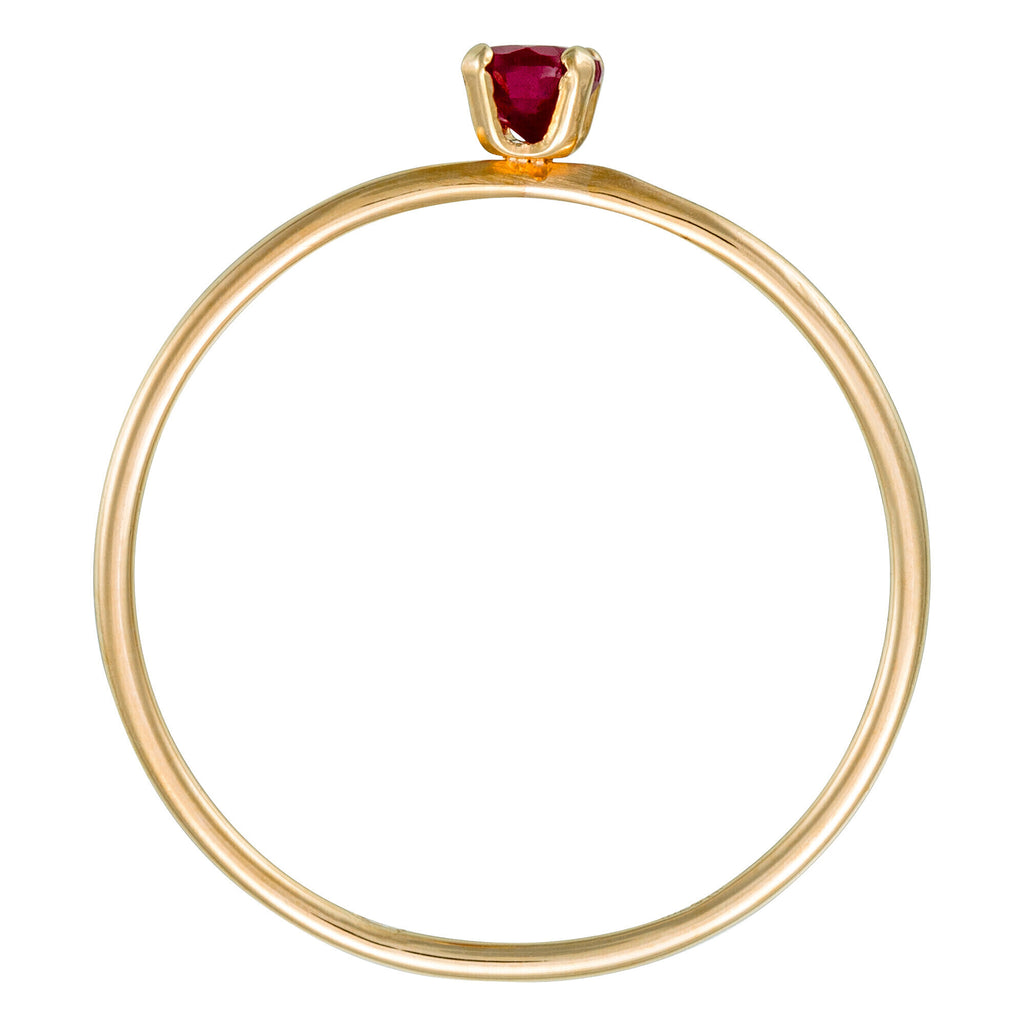 "Only One" Rubi Ring, 375/1000 Yellow Gold