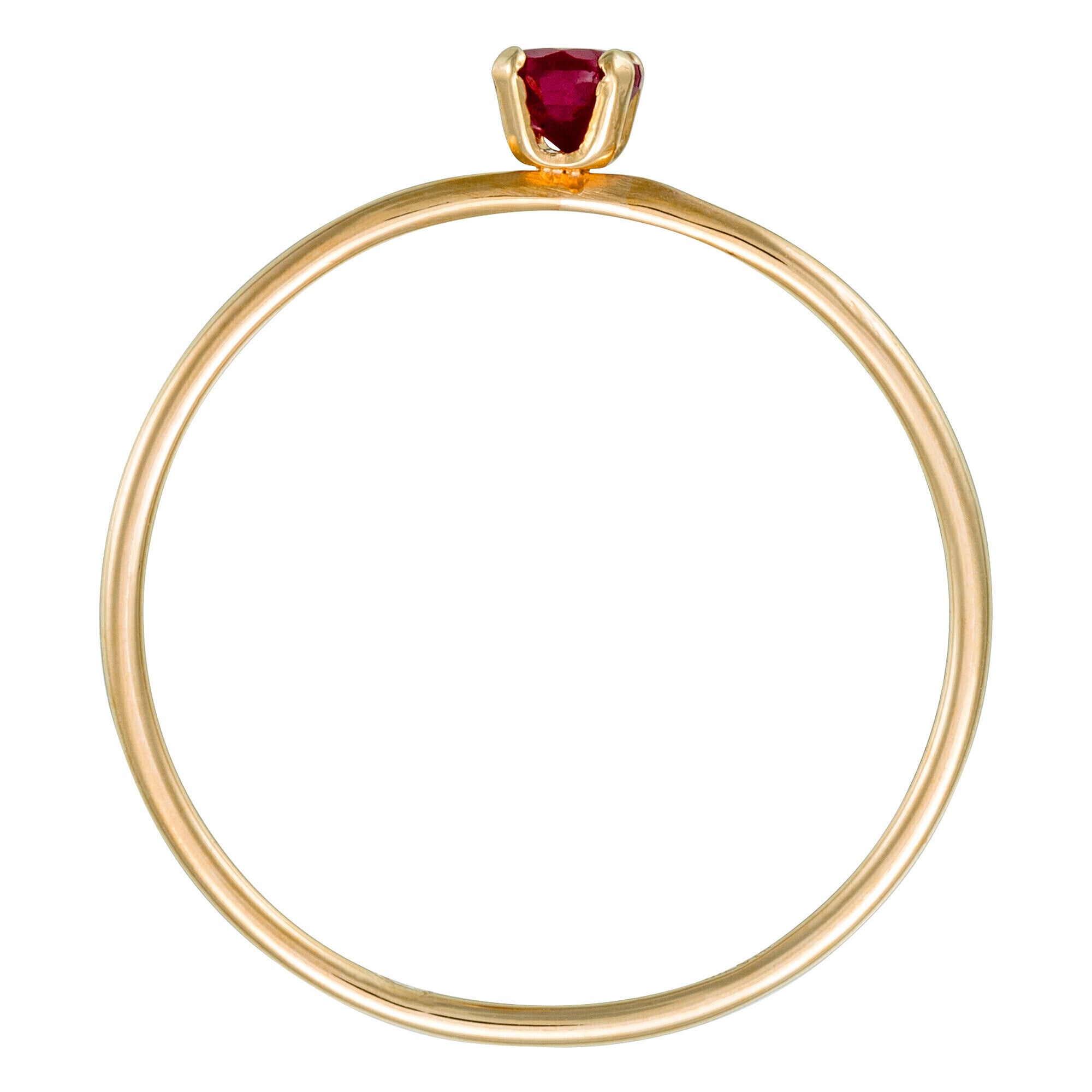 "Only One" Rubi Ring, 375/1000 Yellow Gold