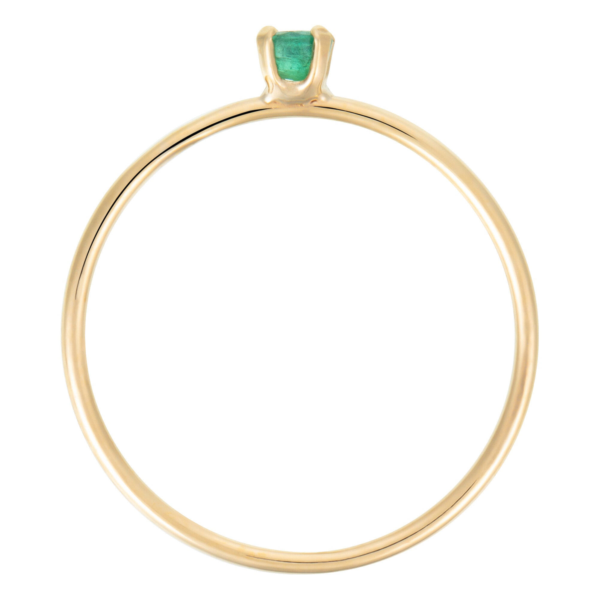 Bague "Only One 0,03Ct/1" Emeraude, Or Jaune 375/1000