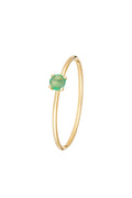 "Only One 0.03Ct/1" Emerald Ring, 375/1000 Yellow Gold