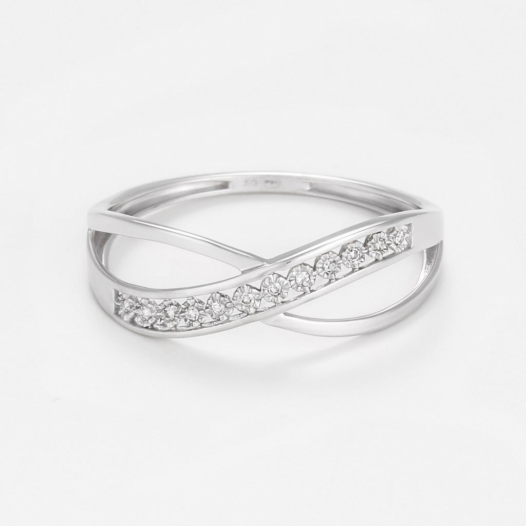Anillo “Enlazado” D0.02/12 – Oro blanco