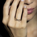 Anillo "Enlazado" D0.02/12 - Oro amarillo 375/1000