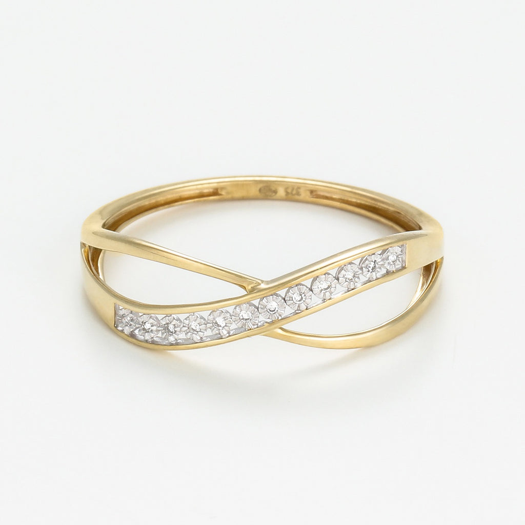Anillo "Enlazado" D0.02/12 - Oro amarillo 375/1000