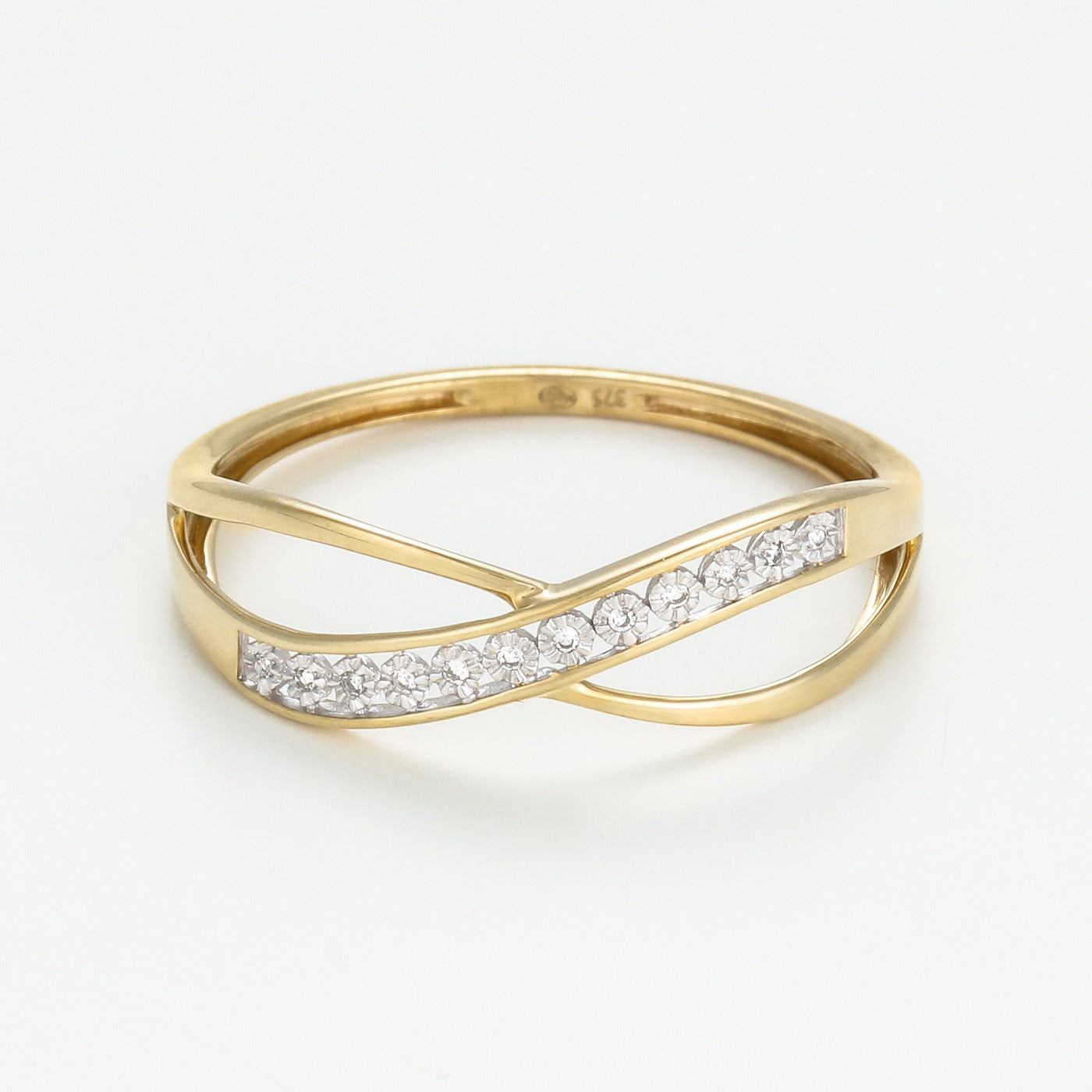 Anillo "Enlazado" D0.02/12 - Oro amarillo 375/1000
