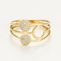 Bague "Trio De Bulles" D0,09/38 Or Jaune