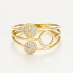 Bague "Trio De Bulles" D0,09/38 Or Jaune