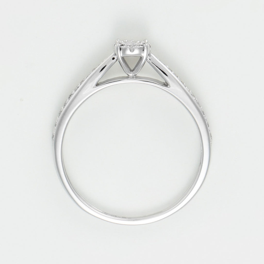 Anillo “Solitaire Radieux” D0.020/28 – Oro blanco