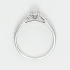 Anillo “Solitaire Radieux” D0.020/28 – Oro blanco