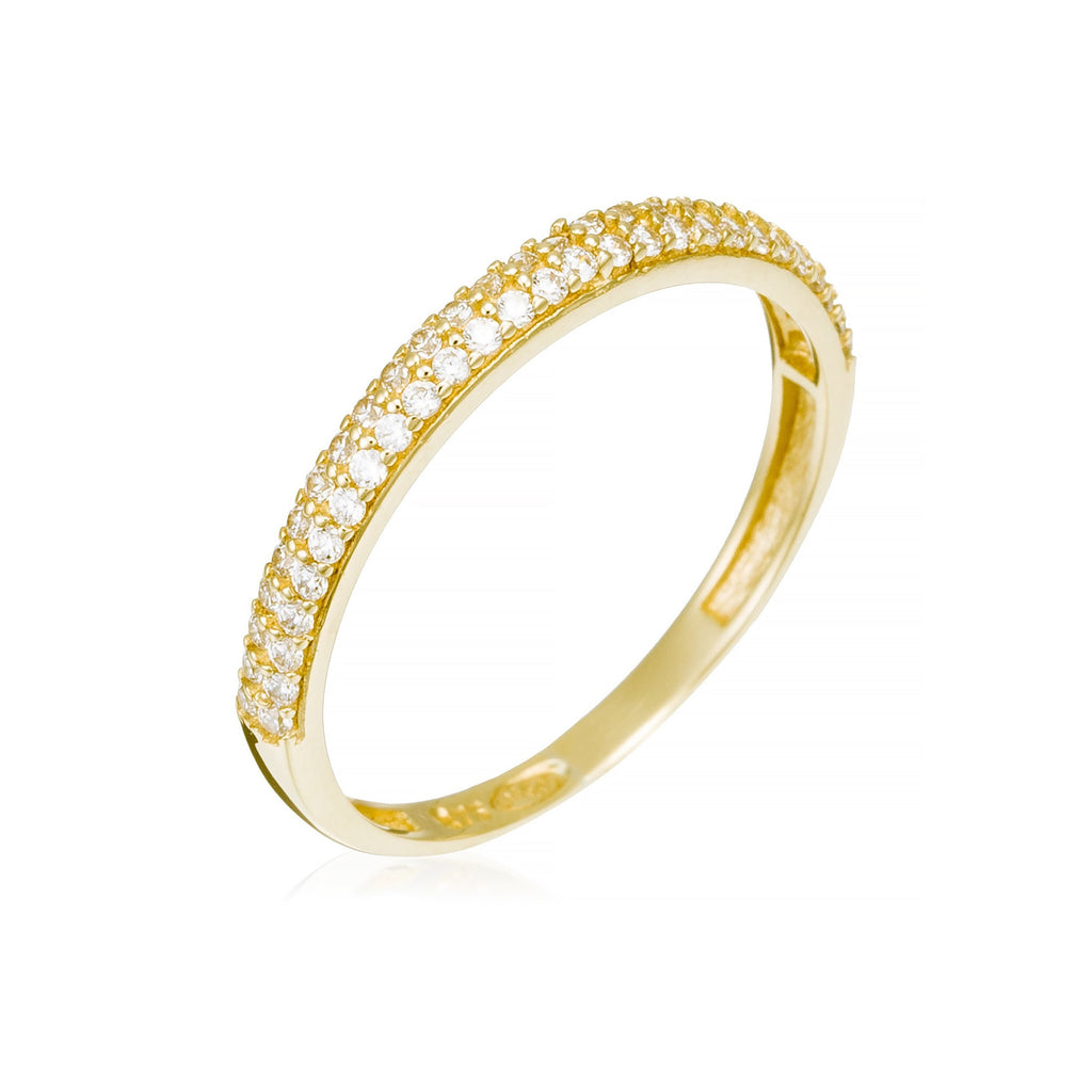 "Amour Innocent" Ring - Yellow Gold 375/1000 And Zirconium
